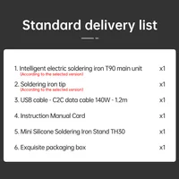 ALIENTEK T90 Smart Soldering Iron PD 140W Adjustable Temperature DC 28V 80-450℃ Welding Solder Station Kit C245 C210 T65 Tools - Image 6