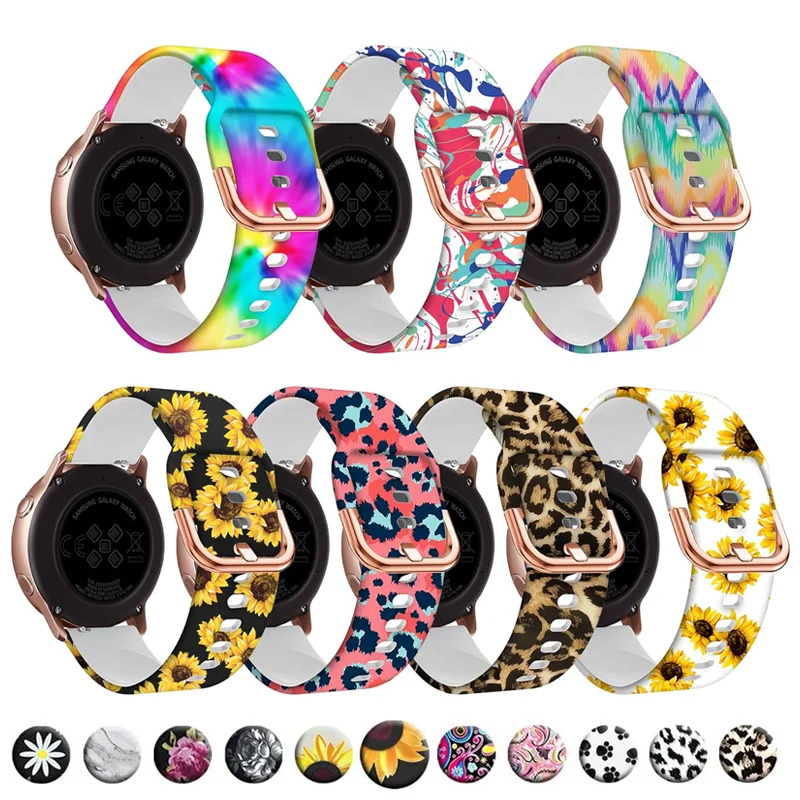 Cinturino Stampato Per Samsung Galaxy Watch 6/5 Pro/6/Classic/Active Sport 22Mm/20Mm Bracciale Galaxy Watch 4 Classic 42Mm-46Mm Cinturino