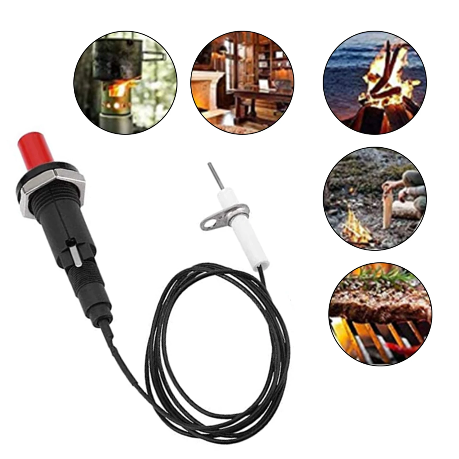 1 Out 2 Piezo Spark Ignition Kit BBQ Grill Push Button Igniter for Fireplace Stove Gas