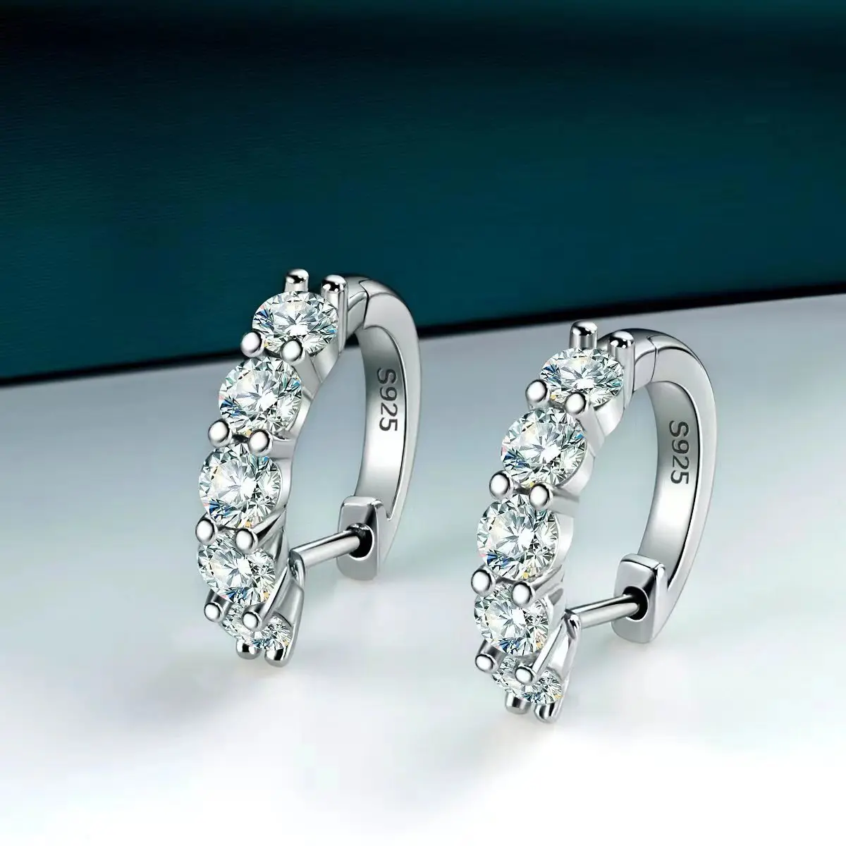 Moissanite Oorbellen in 18 Karaat Roségoud | My Moissanite