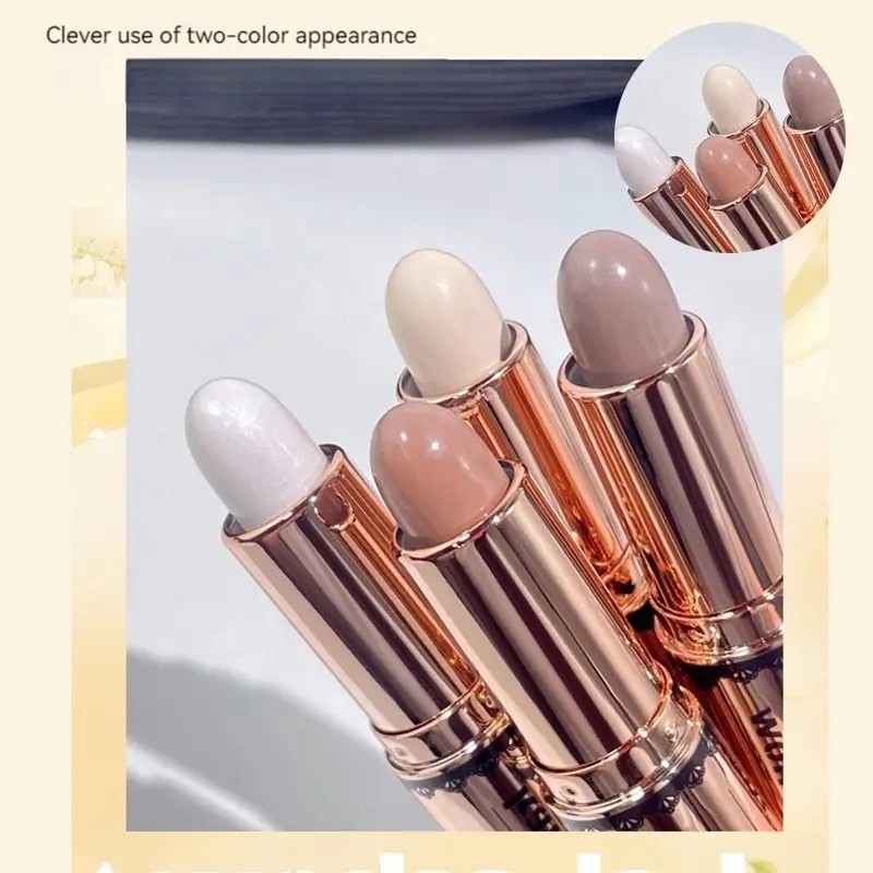 Double Color Contouring Stick Highlight Makeup Waterproof Repair Foundation Cosmetics Contour Makeup Concealer Stick Pencil face highlighter,facial contour stick