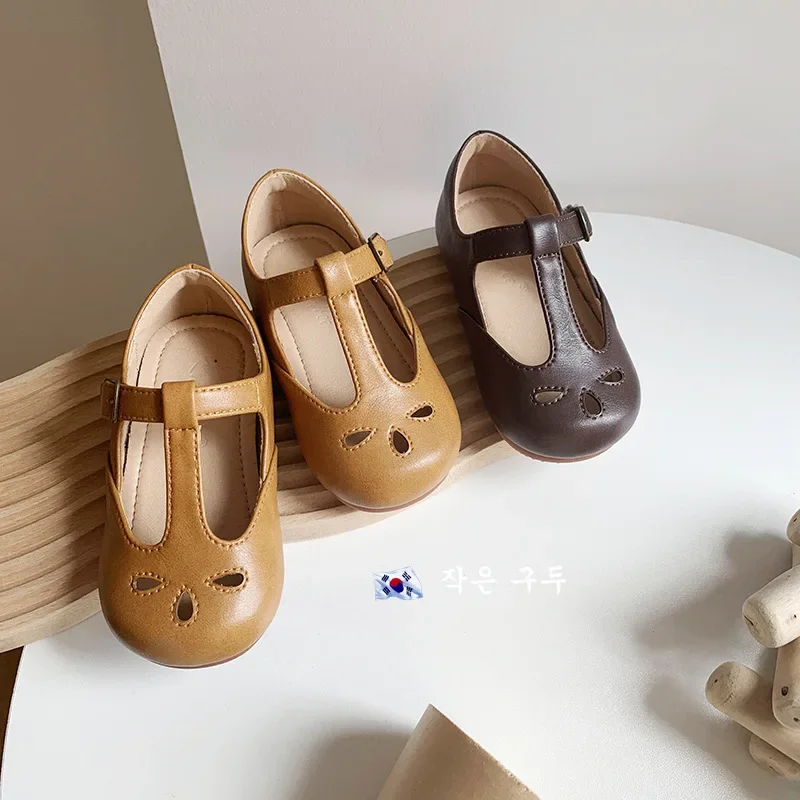 Leather Shoes, Girls Shoes, Girls Flats, Girls Sandals, Summer Retro Hollow
