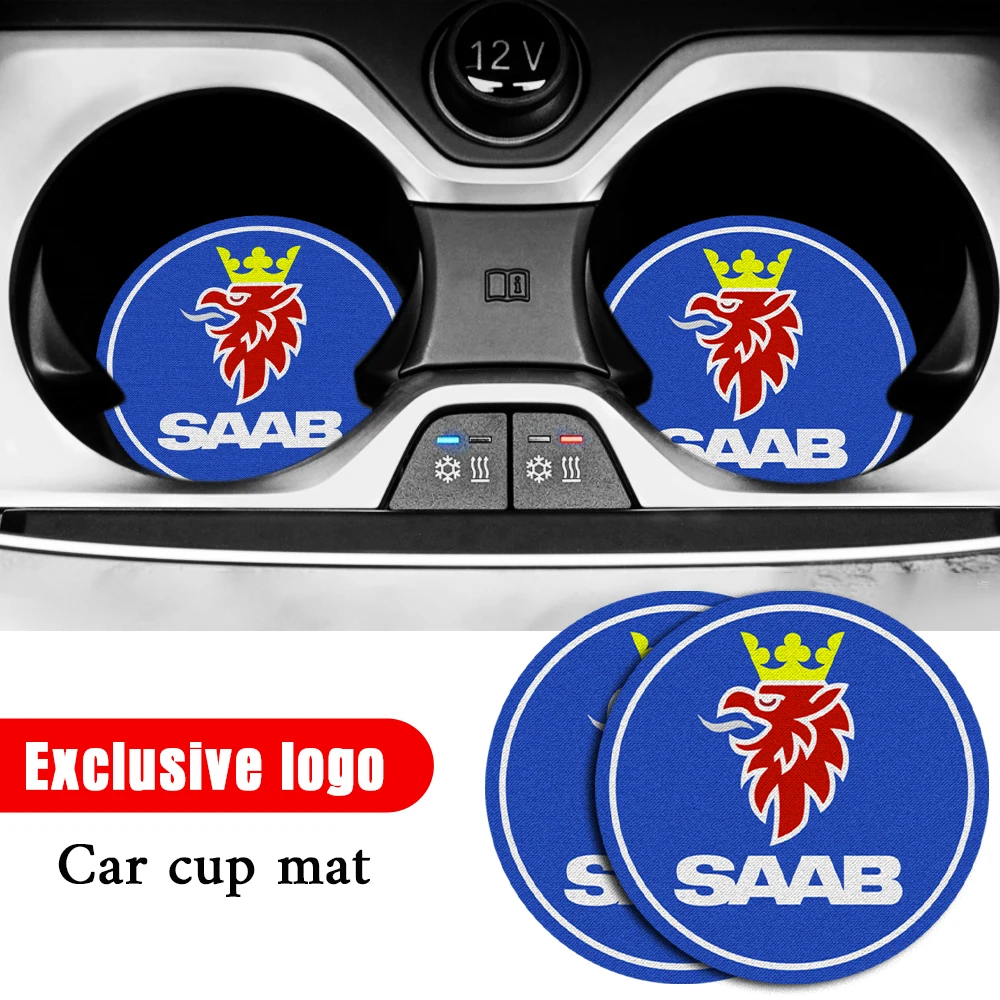 1/2 Pz Per Saab 9-3 9-5 9-7 93 9-7X 9-2X 9-5X 9000 Scs 95 Aero X 900 600 Car Water Cup Slot Sottobicchieri Accessori Auto Antiscivolo