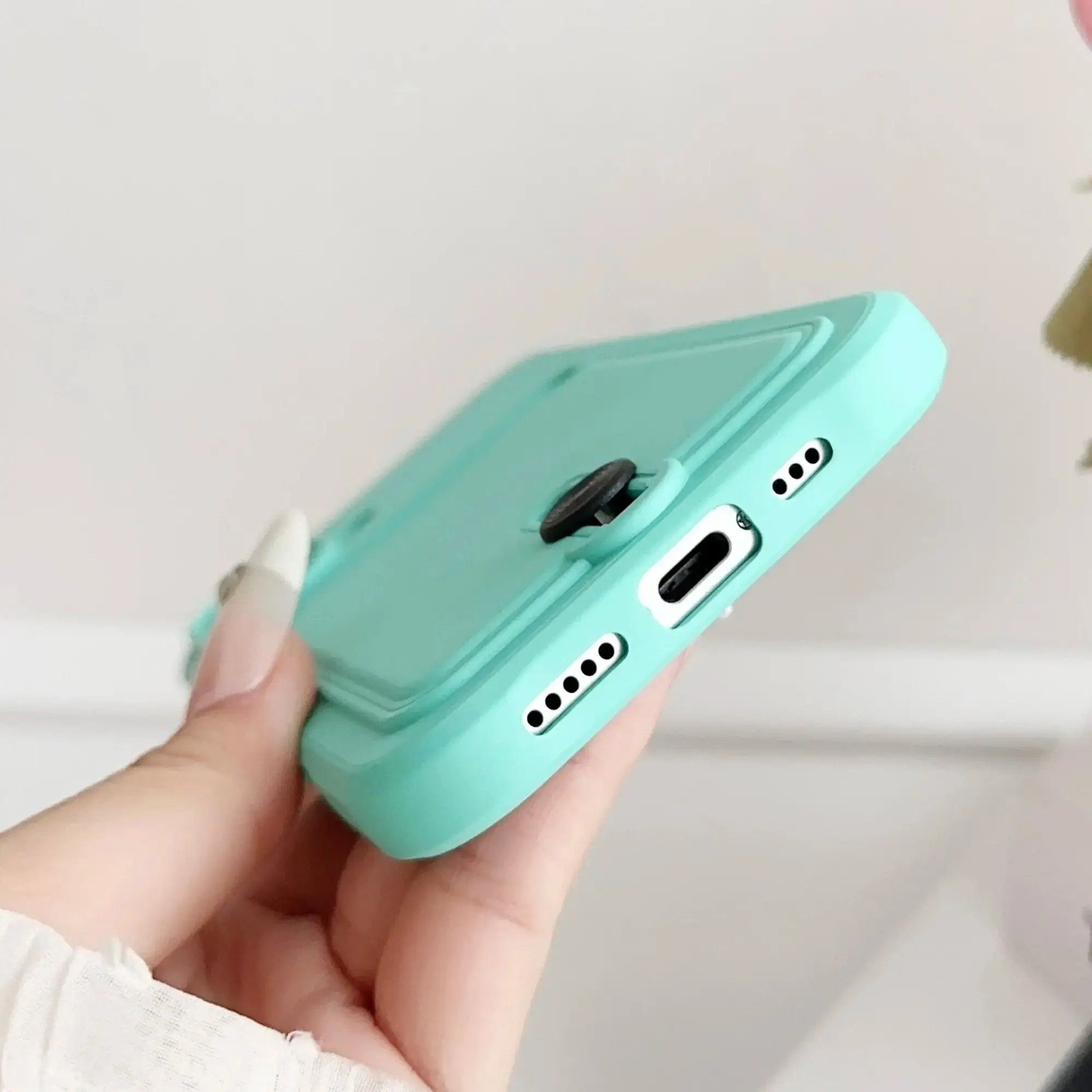 Streamlined Silicone Wallet Card Holder & Soft Bumper Phone Case