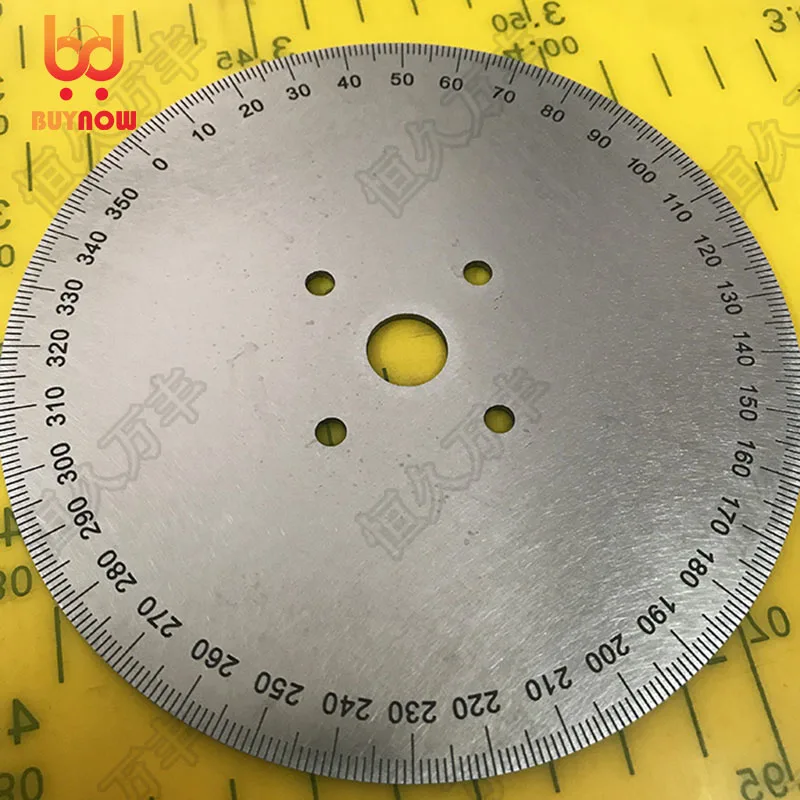 새로운 외경 120mm 다이얼 스케일 식별 다이얼 각도 측정 원형 디스크 각도기 기계 측정 도구용