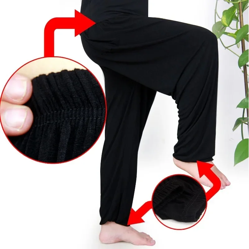 Tai Chi Pants Wushu Clothing Kung Fu Trousers Martial Art Uniform Children Breathable Embroidery New Style Elastic Waist 2023