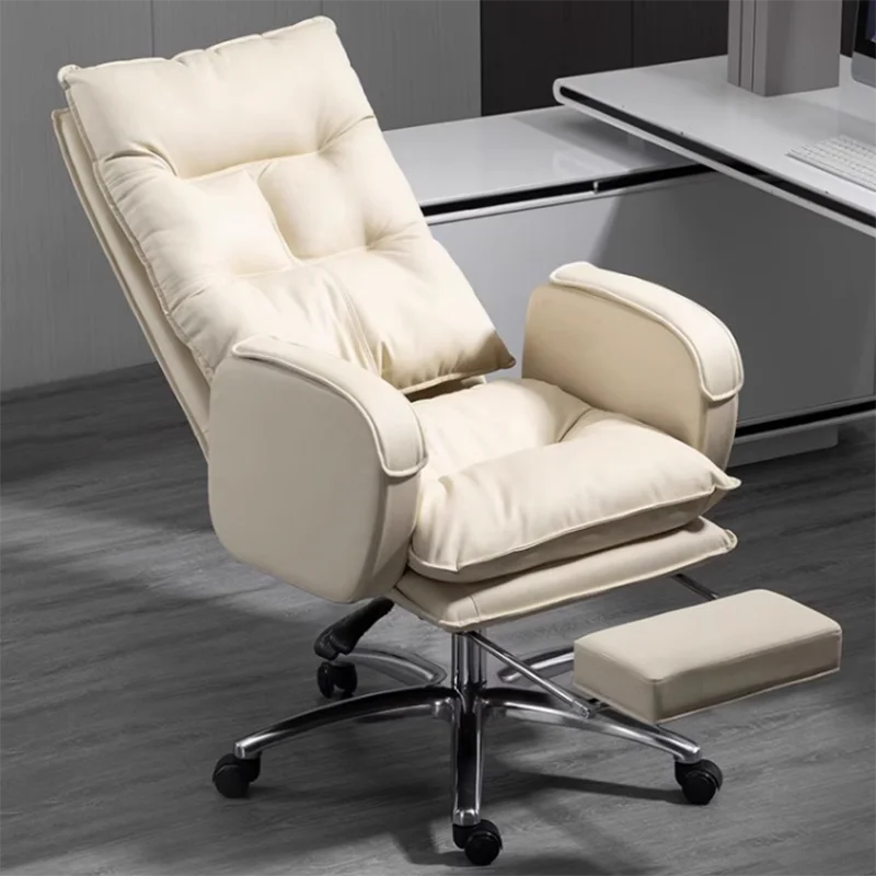 

Nordic Recliner Office Chairs Recliner Massage Relaxing Rotating Armchairs Aluminium Wheels Leisure Chaises Office Furniture