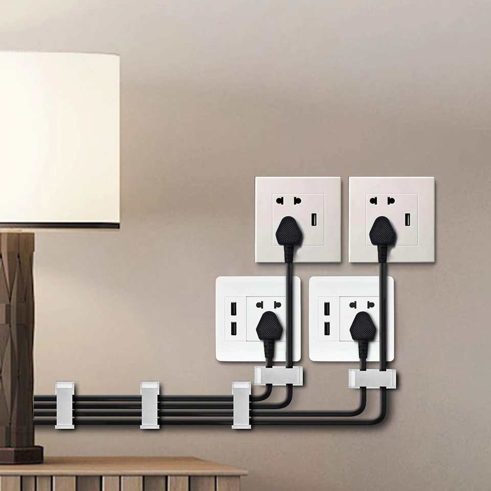 Organiseurs De Cordons Magnétiques - 6 Pcs, Adhésif Support