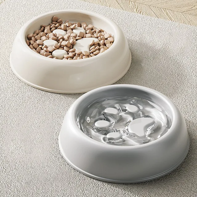 Cat Slow Feeder Bowl Anti-Choking Pet Food Dish Non-Gulping Feeding Utensil for Kitten Small Cat 5