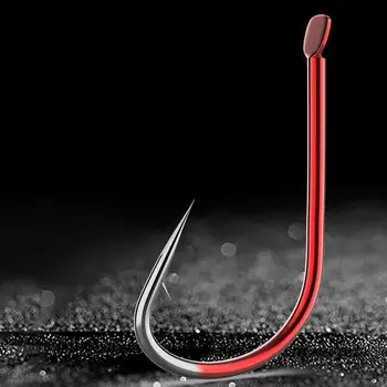 50pcs Japan Izu Fish Hook High Carbon Steel Barbed In Fly Fishing Hook Worm Pond Fishing Bait Holder Jig Hole Pesca Hooks 1