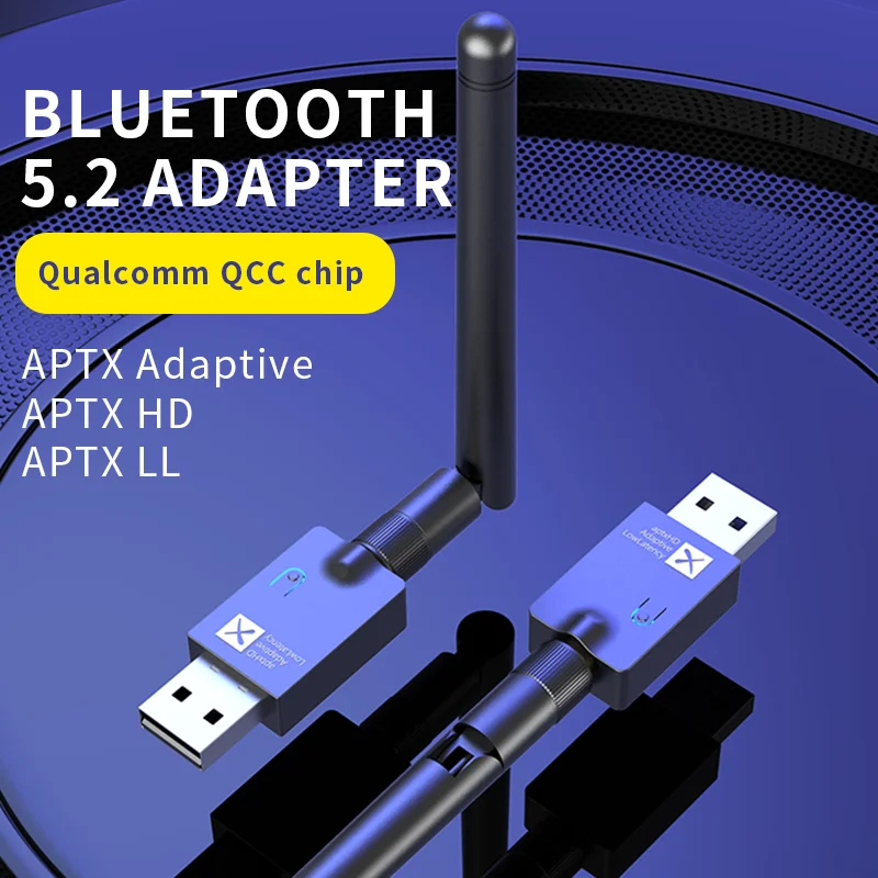 eppfun Wireless USB Audio Dongle Adapter for TV/PC/PS5/PS4 Bluetooth 5.2 Transmitter Qualcomm aptX-Adaptive HD Low Latency bluetooth adapter bluetooth audio receiver bluetooth transceiver adapter audio adapter