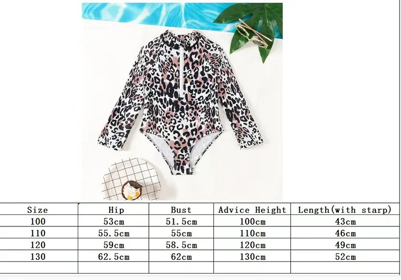 New Children Swimwear Girl Long Sleeve One Piece Suit Sun-proof Beach Swimsuit Zipper Maillot De Bain Femme one piece swimsuit children swimsuit children swimsuits