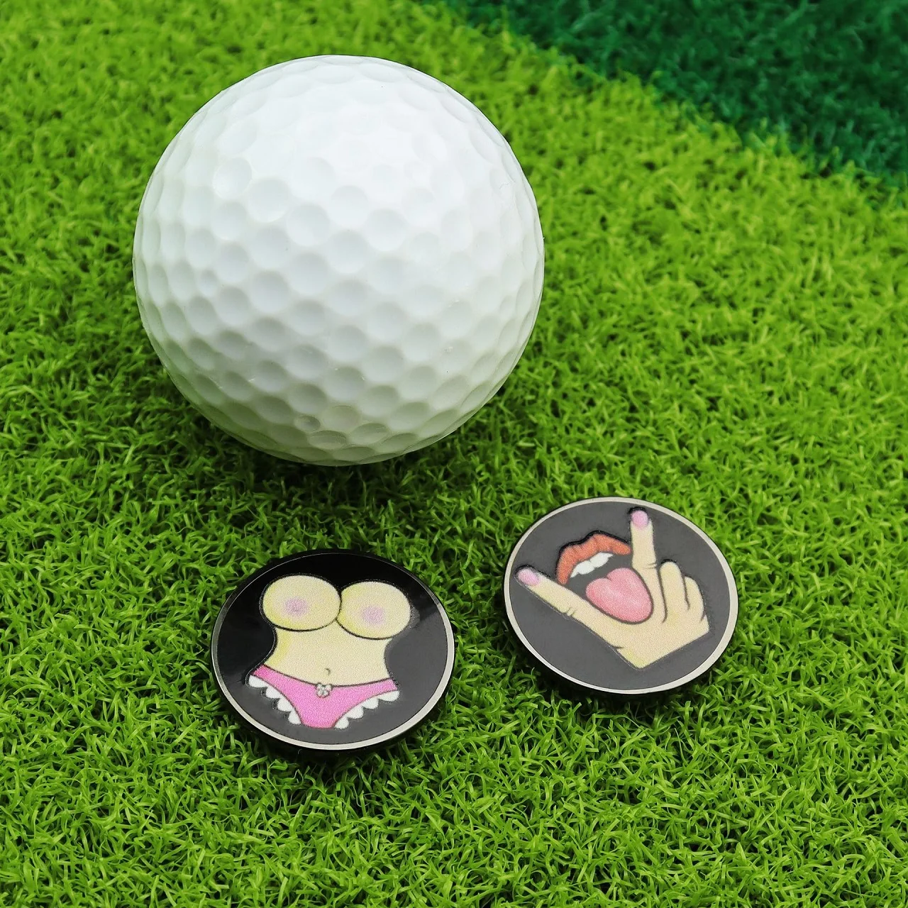 섹시하고 재미있는 골프 캡 클립 마커, 골프 맞춤형 액세서리, 새로운 골프 제품 마크 금속 캡 클램프, 볼 위치 마커