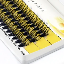 Natural Mink Eyelash Clusters - 60 Bundle Box, 3D Volume Lashes - 15mm (30D)