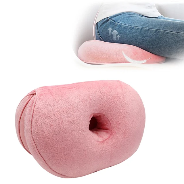 Dual Comfort Cushion Lift Hips Up Seat Cushion, Beautiful Buttocks Latex Cushion Orthopedic (Pink)