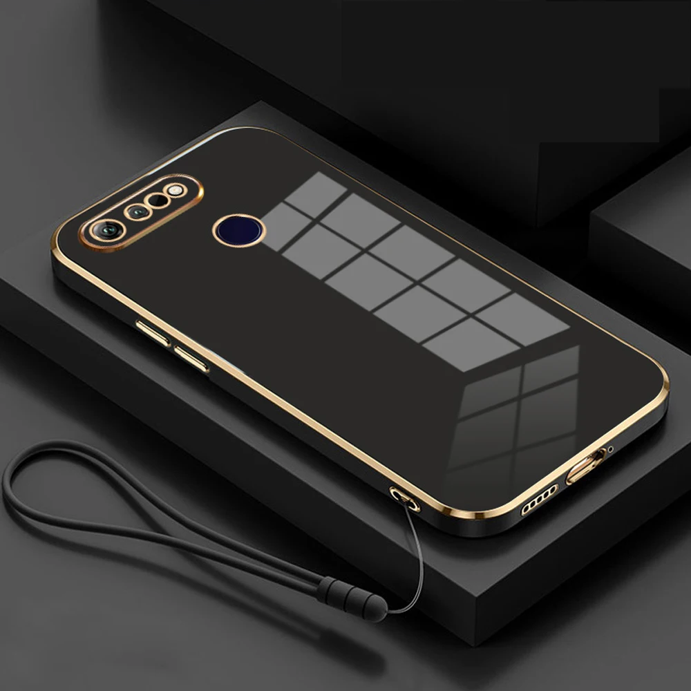 Luxury Square Plating Shockproof Silicone Phone Case -