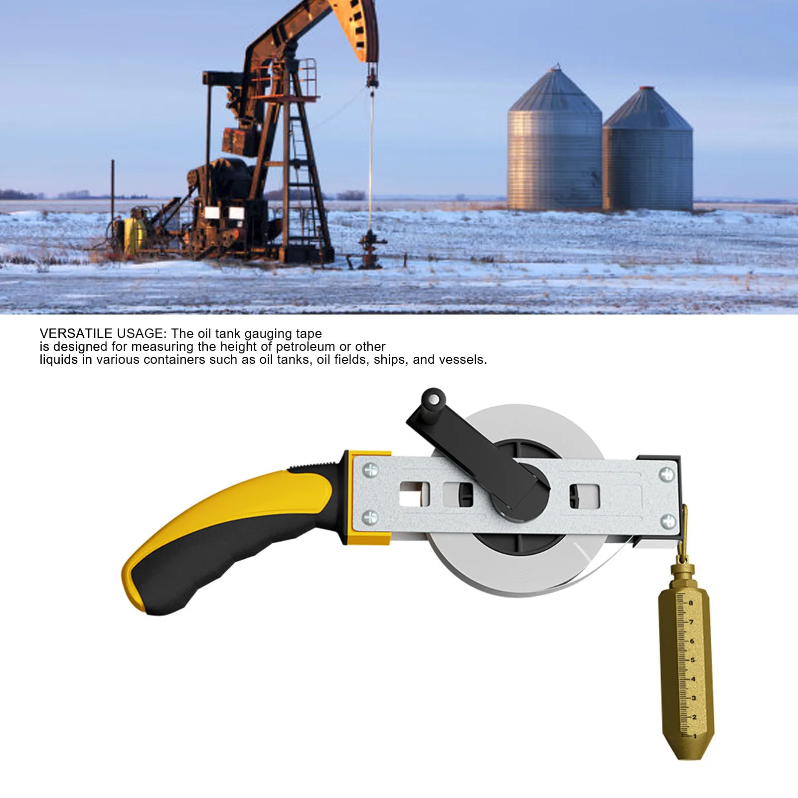 Oil Gauging Tape Oil Measuring Ruler Oil  Gauging Tape High Accuracy Clear Scales Oil Measuring Ruler for Ships Vessels 10m