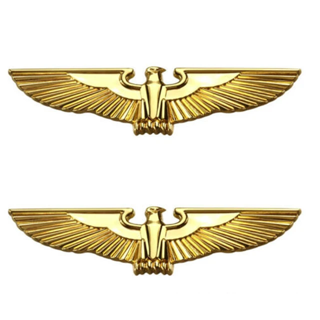 2pcs Eagle Hawk Car Auto Stickers Metal Emblem 3D Badge Universal