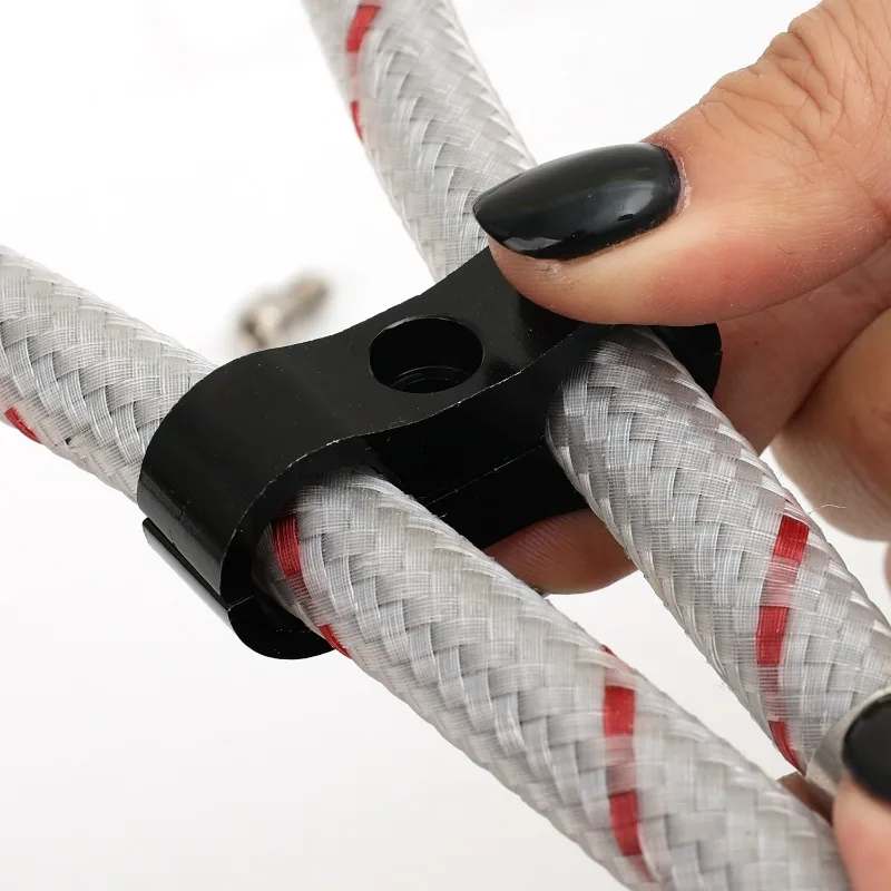 Universal Cable Clamp AN6 AN8 AN10 Billet Oil Fuel Water Hose Tube Seprator Divider Clamp Aluminum Line Separator Kit