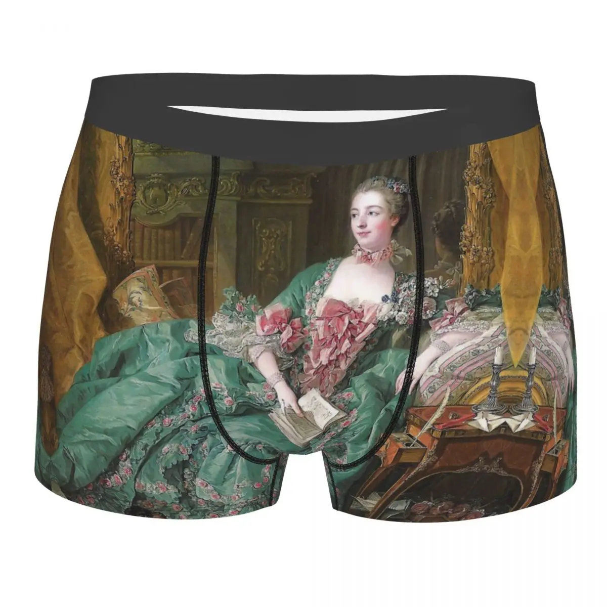 

Francois Boucher Rococo Painter Boucher's Madame De Pompadour Underpants Breathbale Panties Male Underwear Ventilate Boxer Brief