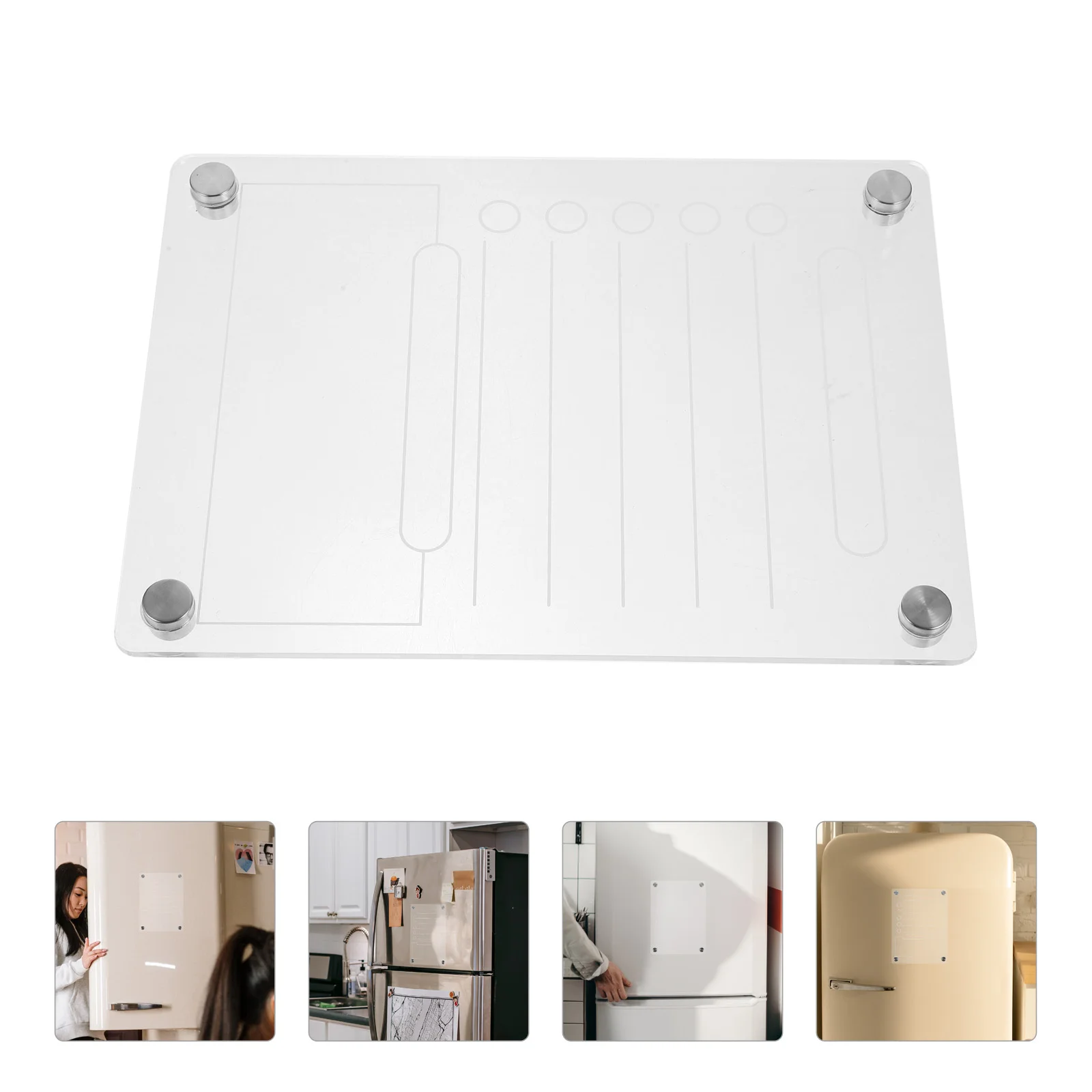 Dry Erase Board Fridge Magnetic Board Reusable Dry Erase Planner Board Clear Writing Board 1 set of dry erase board fridge magnetic board reusable dry erase planner board writing board