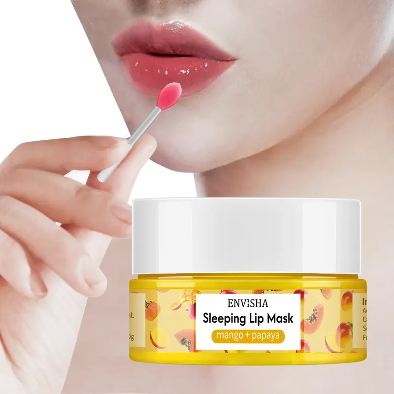 ENVISHA Mango Lip Sleep Mask Night Sleeping Maintenance Moisturizing Fade Lip Lines Nourishing Lip Balm Skin Care Beauty Health - Image 2