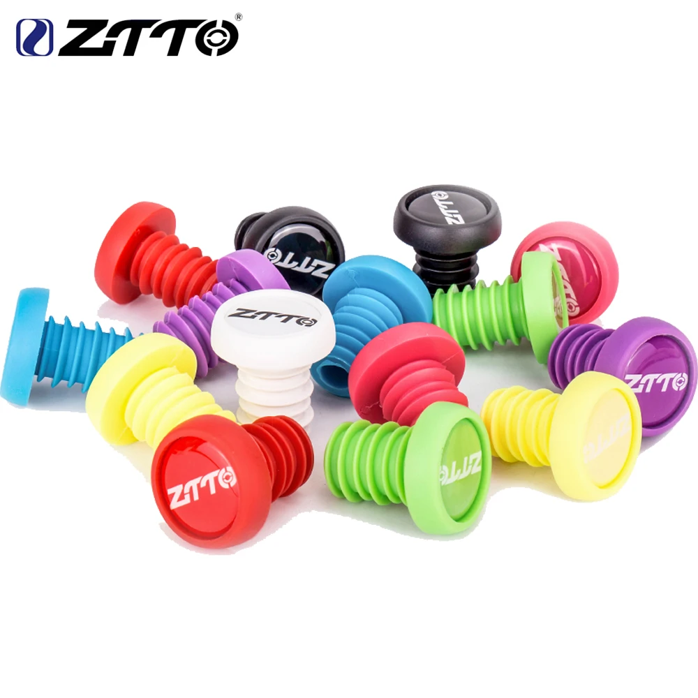 Bicycle Silicone Handlebar End Plugs Caps PVC Handle Grip Bar Silica Gel Stoppers For Bmx Dh Fr Balance Bike