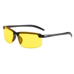 Enhanced Night Vision Anti - Glare Polarized Driving Sunglasses for Men - UV400 Protection (Yellow)