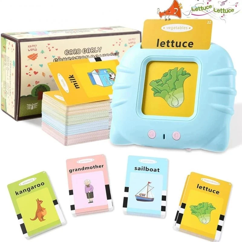 Talking Flash Cards Early Educational Toys Preschool Learning Reading Machine Interactive Electronic Audio Book Learn Toys, educational learning toy, alphabet educational toys