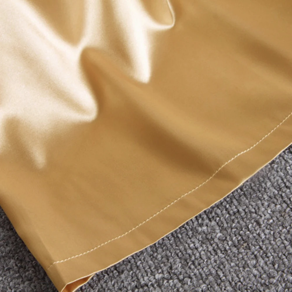 Herren-Pyjama aus Seidensatin mit elastischer Taille, weiche Shorts, Nachtwäsche, Taschenhöschen, Hose, Bermuda, schnell trocknende Strandshorts, männliche Jogginghose – Detail 16