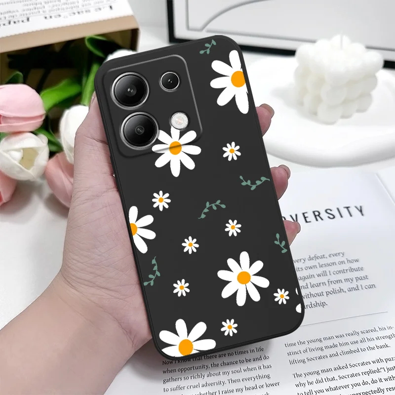 Grass Daisy Liquid Silicone Phone Case Cover - Elegant and Durable Design