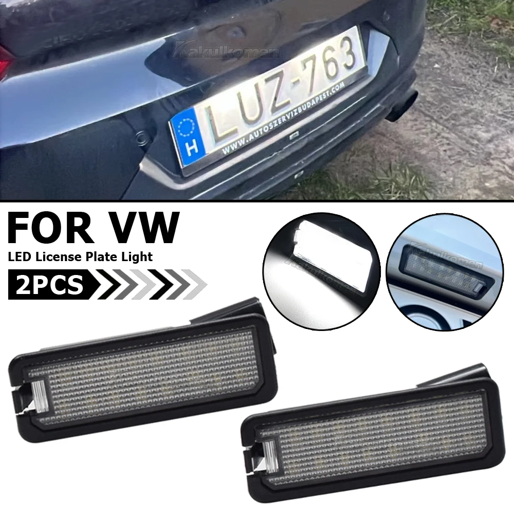 LEDFEWAG 2 pezzi LED Luci targa per auto Lampada targa Compatibile per Golf 5 6 7 MK5 GTI MK6 MK7 ecc