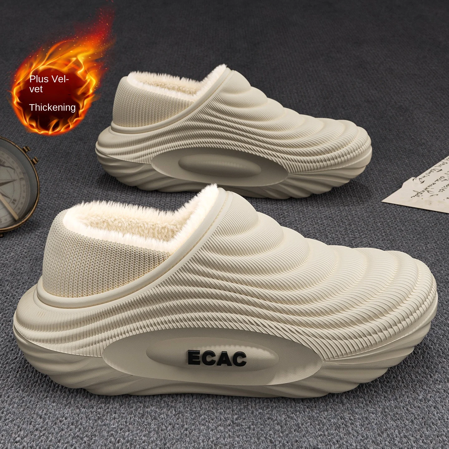 EVA-Winterpantoffeln für Damen und Herren, warm gefüttert, wasserdicht, rutschfest, bequem, für drinnen und draußen, leichte Baumwollclogs_voghion.com