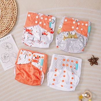 Kangobaby # La mia vita morbida # Set da 4 pannolini lavabili riutilizzabili per pannolini di stoffa per bambini in tessuto scamosciato