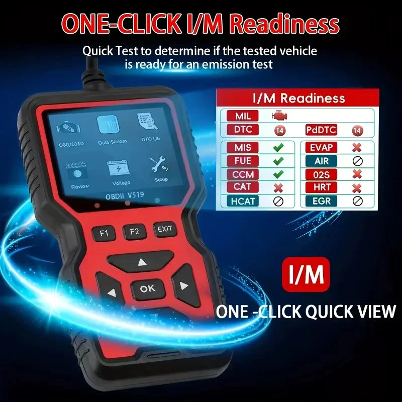 Professional V519 OBD2 Scanner Diagnostic Tool Real Time Code Reader Check Engine Light Scan Tool for All OBDII Cars Since 2003 - 5