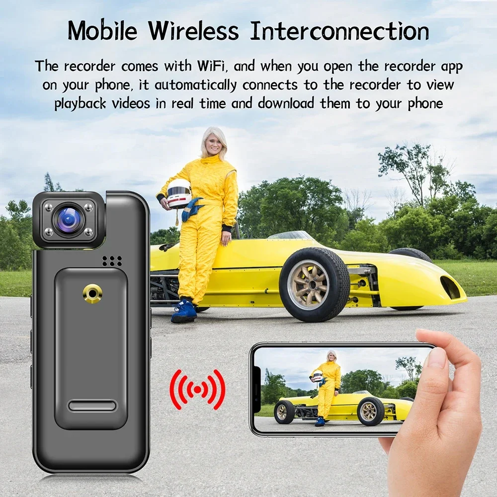 Description Picture 4 of itemUltra HD 4K Wifi Camera Digital Video Mini Portable Handheld Law Enforcement Recorder 180° Rotatable Lens Sports DV Small Camera