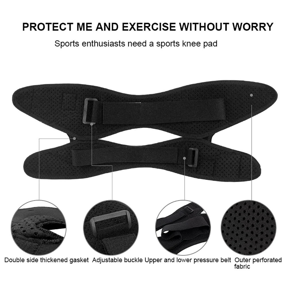 1Pcs Knee Compression Arthritis Women Men Patella Brace Knee Protection Pad Sports Adjustable Support Meniscus Tear