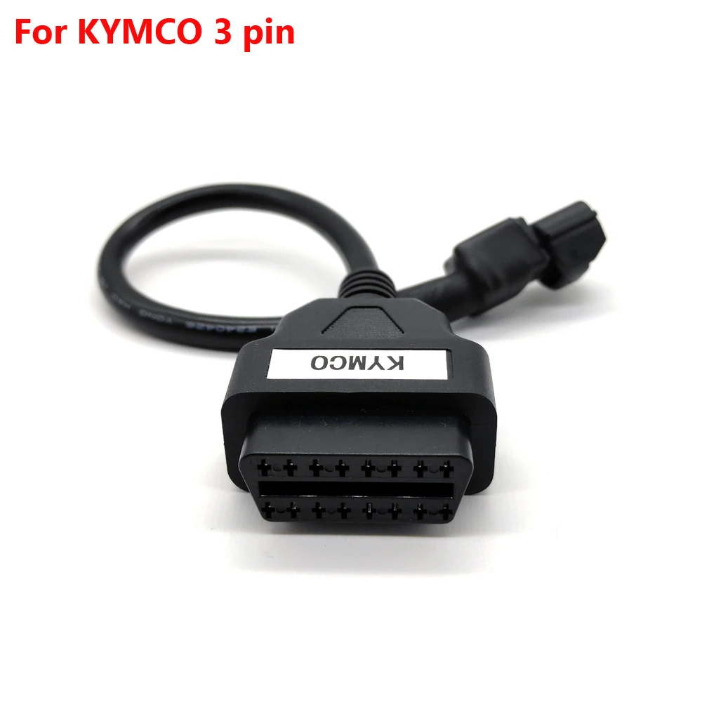 

New OBD 16pin To 3 Pin Cable for KYMCO 3pin Motorcycle OBD Connector OBD2 16 pin Convert Adapter for Motorbike Diagnostic Cable