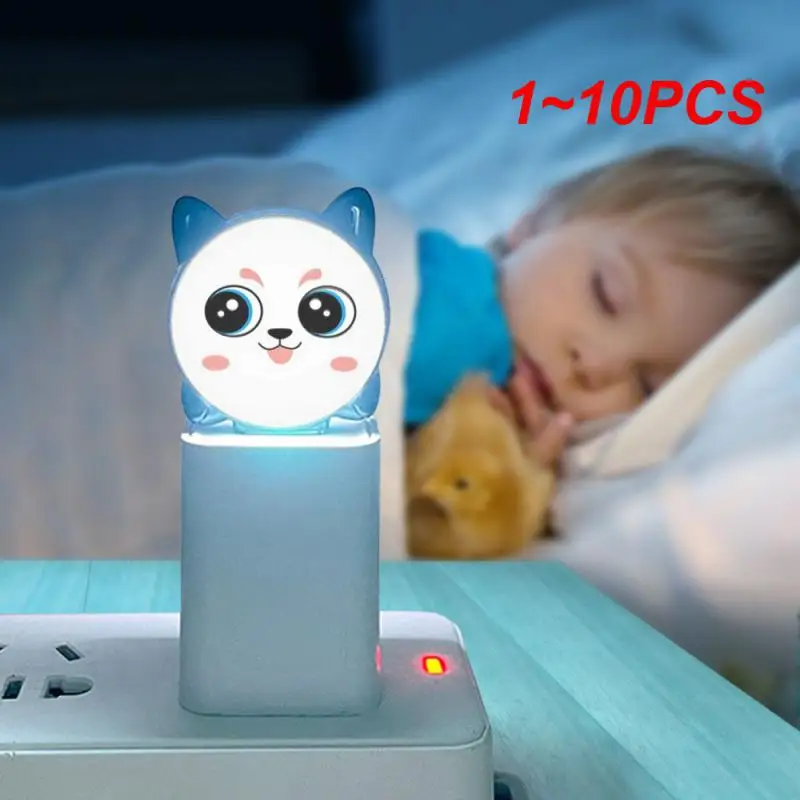 

1~10PCS USB Intelligent Voice Lamp Cute Cat Soft Light Eye Protection Voice Control Switch Night Light Neon Sign Room