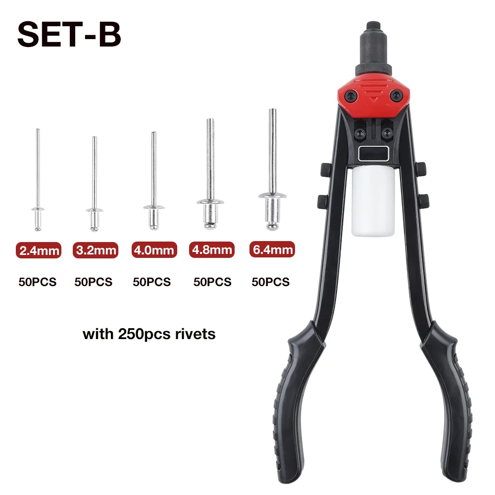 Manual Rivet Gun, Cordless Professional Pull Gun, High Lever More Labor-saving, Tightening and Riveting of Metal Sheet and Pipe