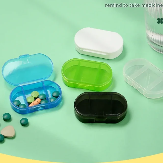 Mini Pastillero con 2/3 rejillas, organizador de pastillas, dispensador de  viaje, soporte para tableta, contenedor, caja de almacenamiento de  medicamentos - AliExpress