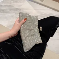 Women Luxury Rhinestone Evening Clutch Bag Detachable Chain Wedding Purse Prom Banquet Handbag Female Elegant Party Shoulder Bag - Image 4