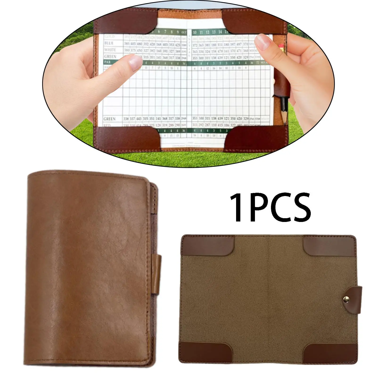 Golf Scorecard Holder Golf Course Supplies Yardage Book Cover Golf Score Cards Holder for Game Golf Practicing Training Rounds