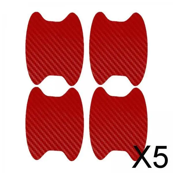 

5X 4x Car Door Handle Sticker Anti Scratches Universal for Truck SUV Red