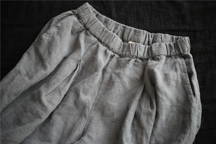 Women Harem Pants Elastic Waist 2022 Fall Winter New Plus Size Women Clothing Linen Vintage Trouser Loose Warm Pants FT679 cigarette pants