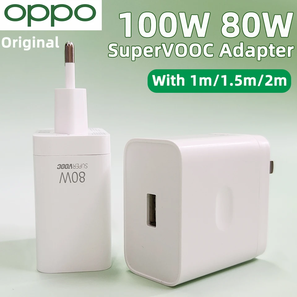 OPPO SuperVOOC 100W/80W Fast Charger - EU/US Adapter
