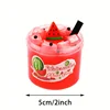 2.37oz Clear Jelly Cube Crunchy Slime kit Soft Watermelon Stretchy Non-Sticky DIY Crystal Mud Charms Slime Party Favors Gifts 3