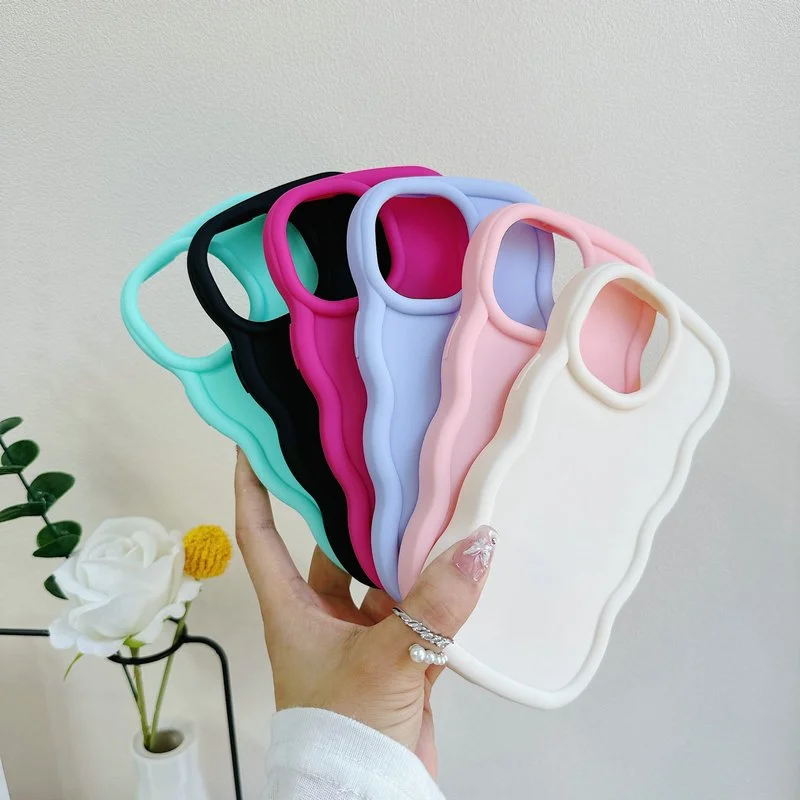 Cute Candy Wavy Silicone Phone Case Cover