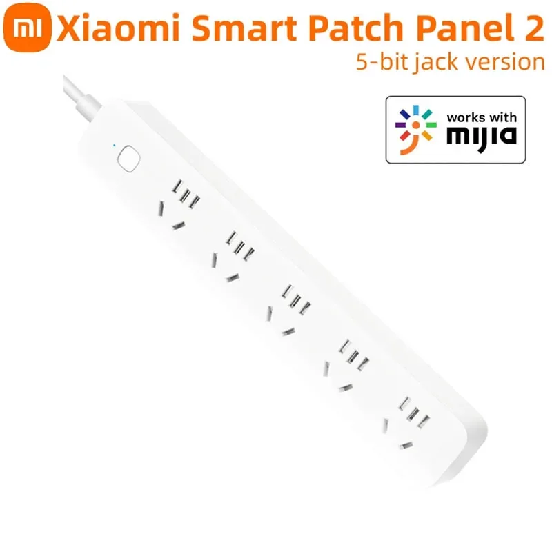 

Xiaomi Smart Patch Panel 2 Power Inquiry Timing 5 Holes Socket Plug 1.8M Support Bluetooth Mesh Work with Mi Home App