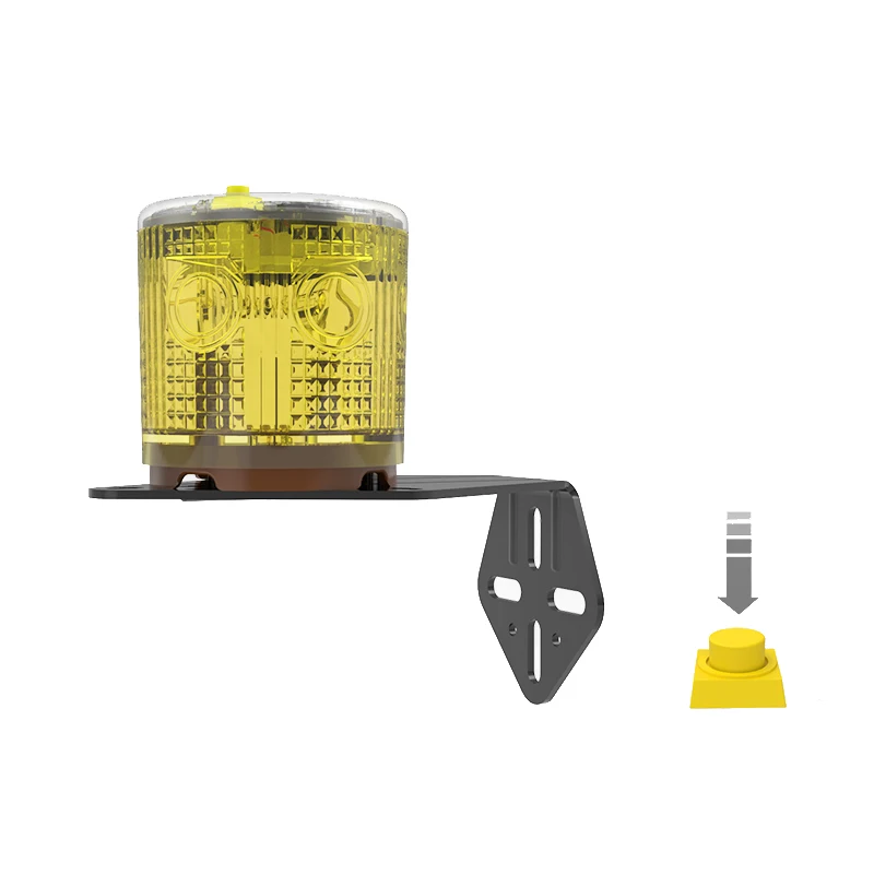 Rain-Proof Solar Powered Warning Safety Signal Emergency Traffic Alarm Lamp Light With Switch